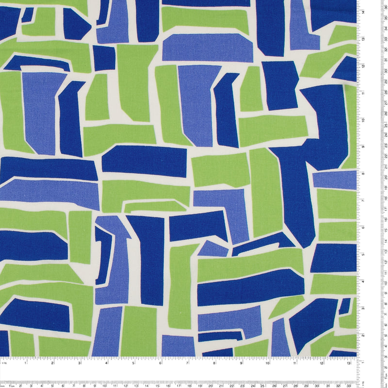 Printed Rayon & Linen - TOBAGO - 001 - Blue