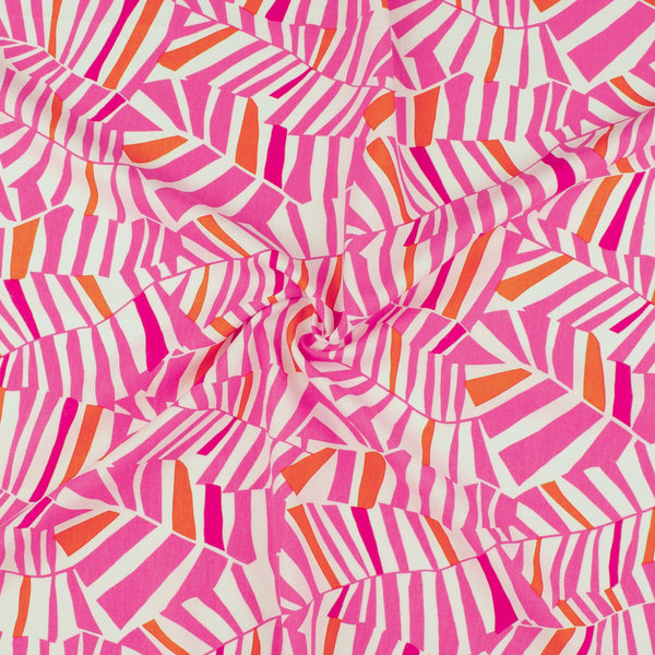 Printed Rayon & Linen - TOBAGO - 007 - Pink