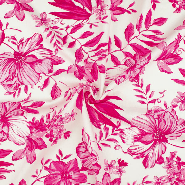 Printed Rayon & Linen - TOBAGO - 010 - Pink