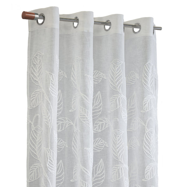 Grommet curtain panel - Renata - White