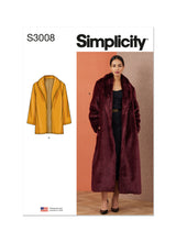Simplicity S3008 - MISSES' COAT IN TWO LENGTHS