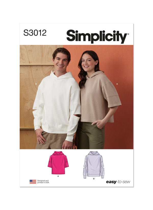 Simplicity S3012 - UNISEX HOODIES