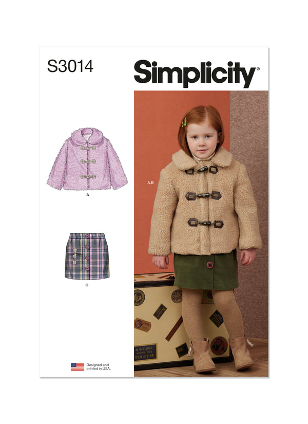 Simplicity S3014 - CHILDREN'S JACKET AND SKIRTS