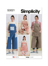Simplicity S3021  TABLIERS ET TABLIERS-PANTALONS POUR JEUNES FEMMES