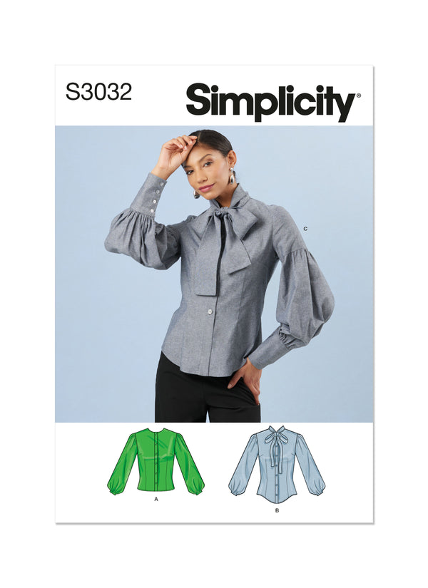 Simplicity S3032 - MISSES' BLOUSES
