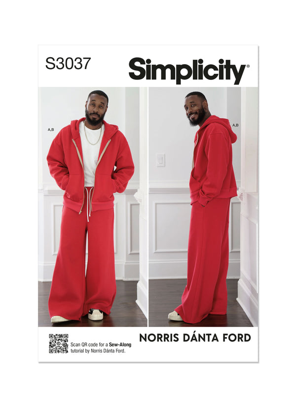 Simplicity S3037 - MEN'S SWEATSHIRT AND SWEATPANTS