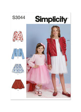 Simplicity S3044 - CHILDREN'S AND GIRLS' SKIRTS, JACKET AND KNIT TOP