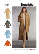 Simplicity S8797 Misses' Loose-Fitting Lined Coat (XS-XS-S-M-L-XL)