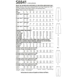 Simplicity - S8841 SIM MISSES' WIDE OR Slim-Leg Pull-On Pants