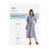 Simplicity S9101 Misses' Pullover Dresses In Two Lengths (XXS-XS-S-M-L-XL-XXL)