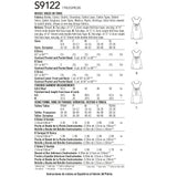 Simplicity S9122 Misses' Dresses (XS-XS-S-M-L-XL)