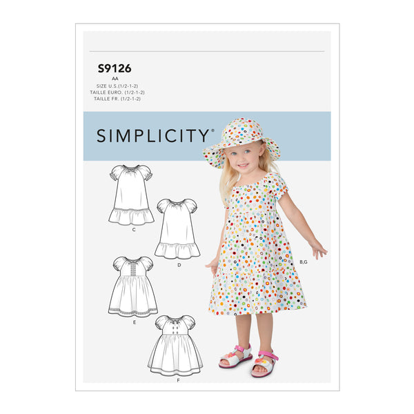 Simplicity S9126 Toddlers' Dresses