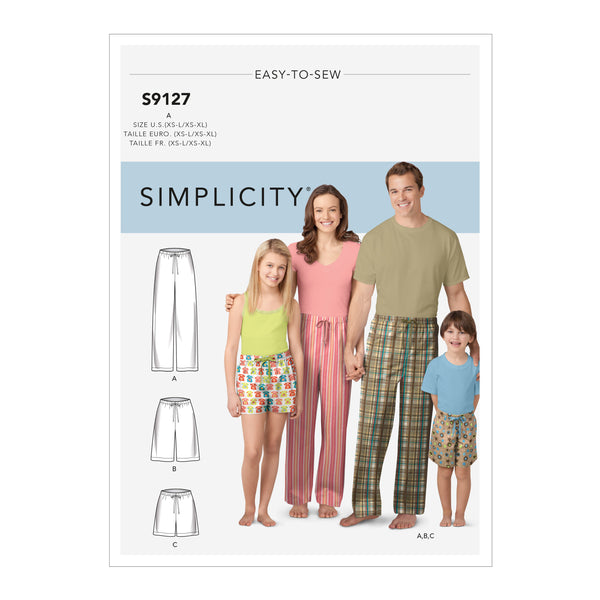Simplicity S9127 Pyjamas Unisexes (XS-S-M-L / XS-S-M-L-XL)