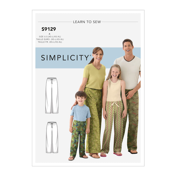 Simplicity S9129 Pyjamas Unisexes (XS-S-M-L / XS-S-M-L-XL)