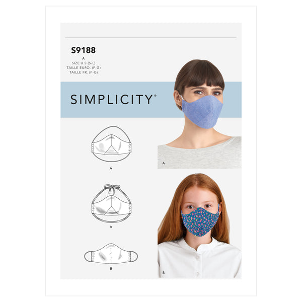 Simplicity S9188 Family Face Covers (S-M-L)
