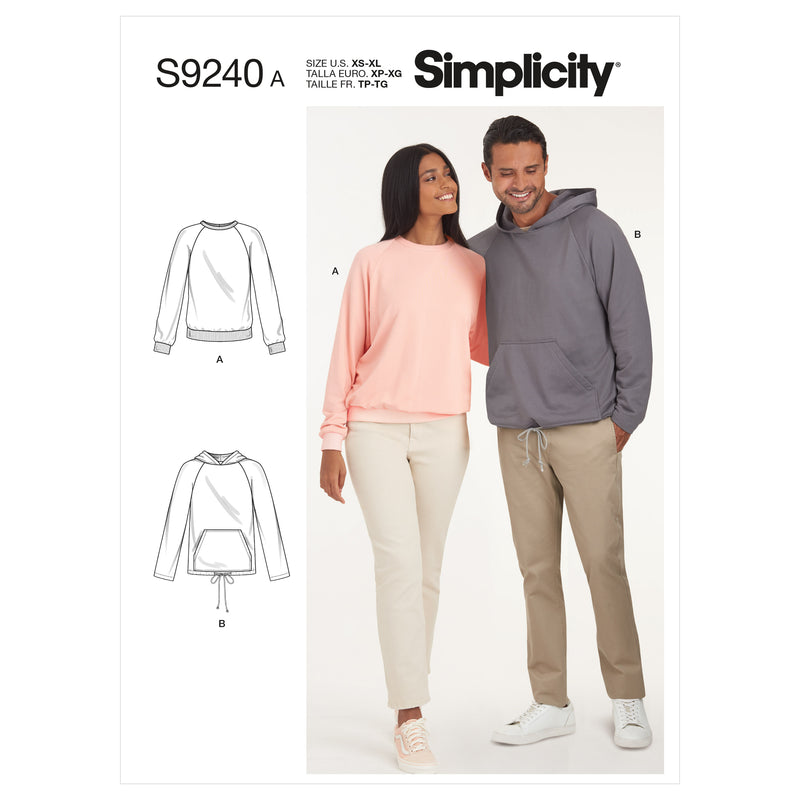 Simplicity - S9240 UNISEX RAGLAN PULLOVER