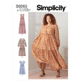Simplicity S9265 Robes à Volants pour Dames et Femmes (XXS-XS-S-M-L-XL-XXL)