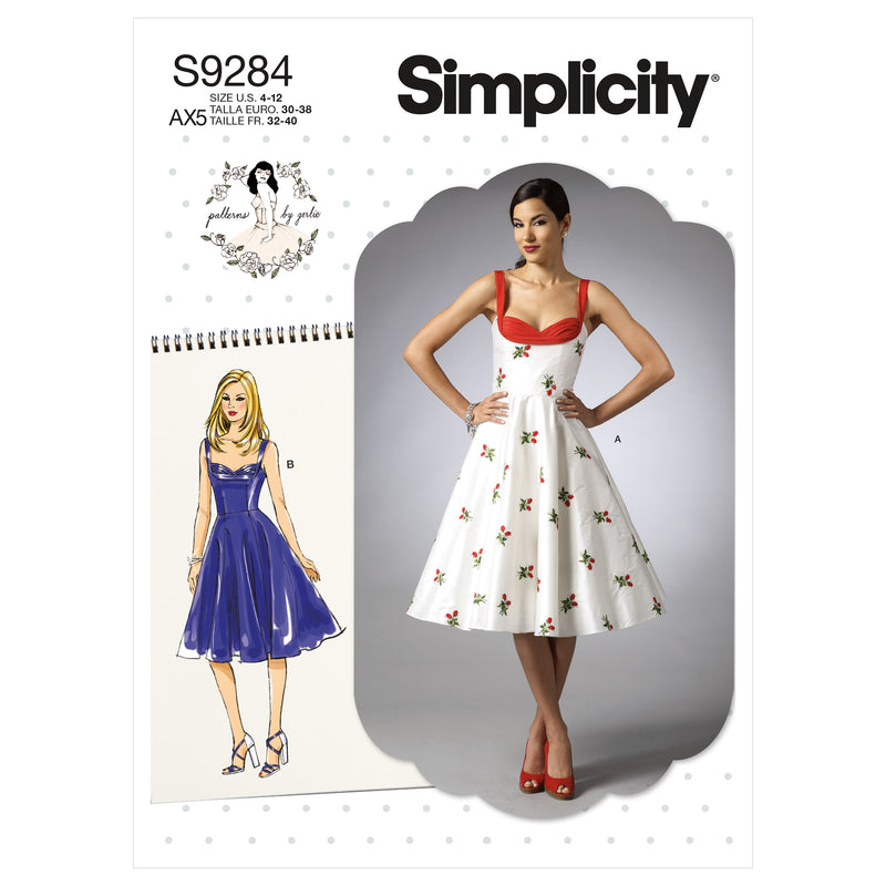 Simplicity S9284 Robes avec Encolure en Cur pour Dames