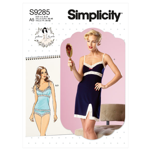 Simplicity S9285 Misses' Camisoles, Slip & Panties