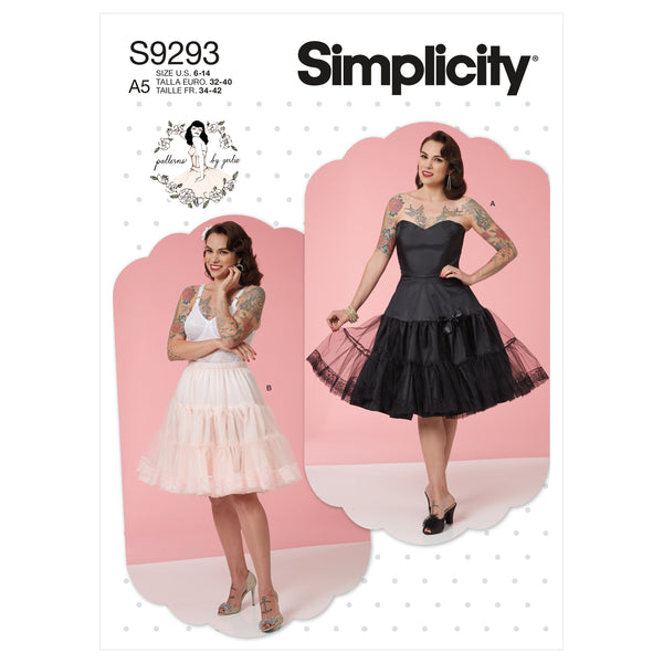 Simplicity S9293 Misses' Full Slip & Petticoat