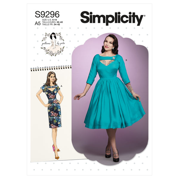 Simplicity S9291 Misses' Princess Seam Dresses with Straight or