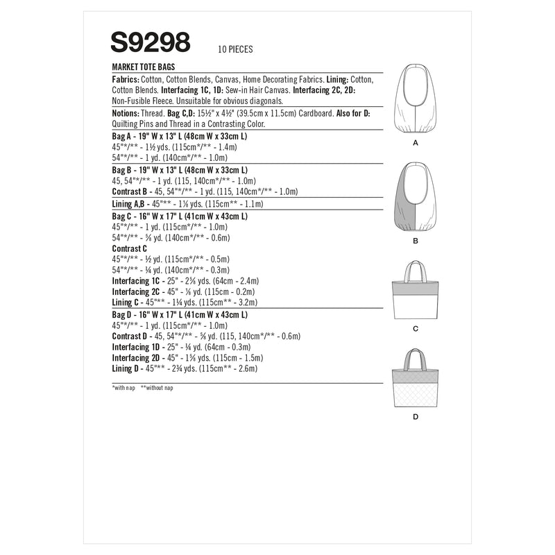 Simplicity - S9298 MARKET TOTE BAGS