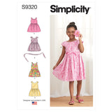 Simplicity S9320 Children's Gathered Skirt Dresses