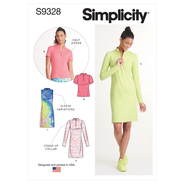Simplicity S9328 Misses' Knit Dresses and Top