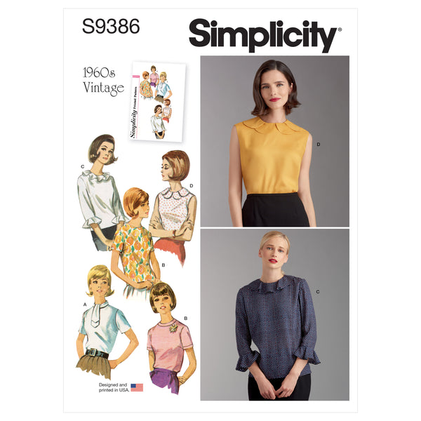 Simplicity S9386 Misses' Set of Blouses