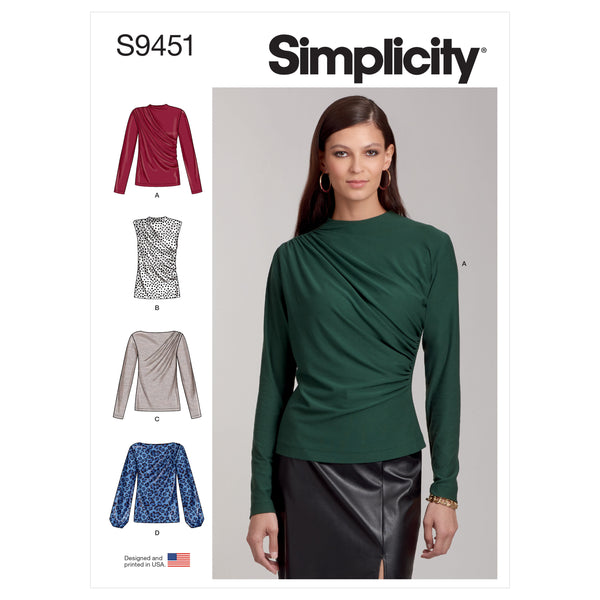 Simplicity S9451 Misses' Knit Tops