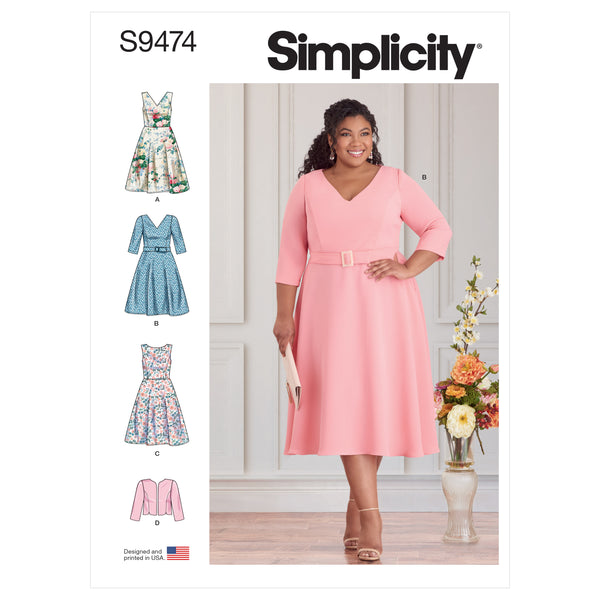 Simplicity S9474 Robes et Veste pour Femmes