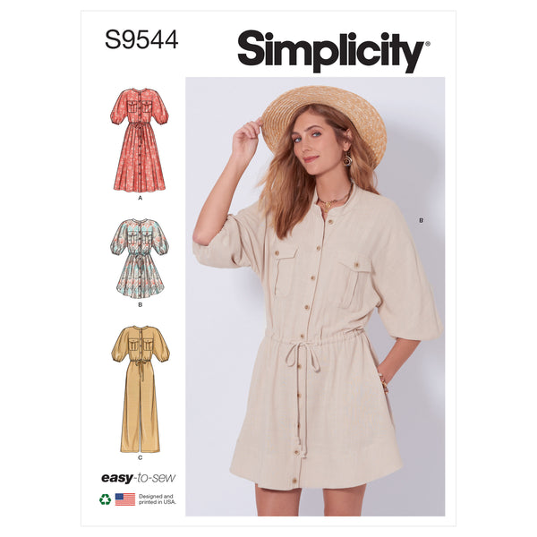 Simplicity S9544 Misses' Dresses and Jumpsuit