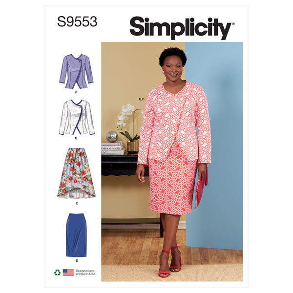 Simplicity S9553 Veste et Jupes pour Femmes