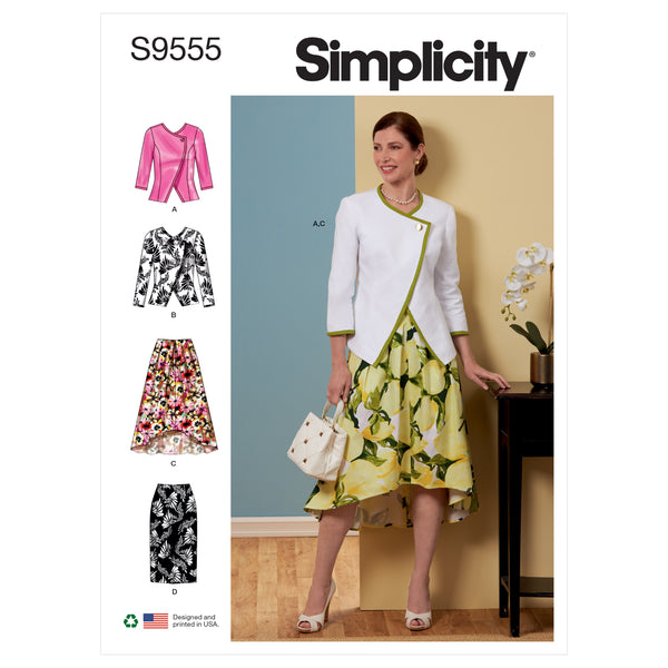 Simplicity S9555 Misses' Jacket and Skirts