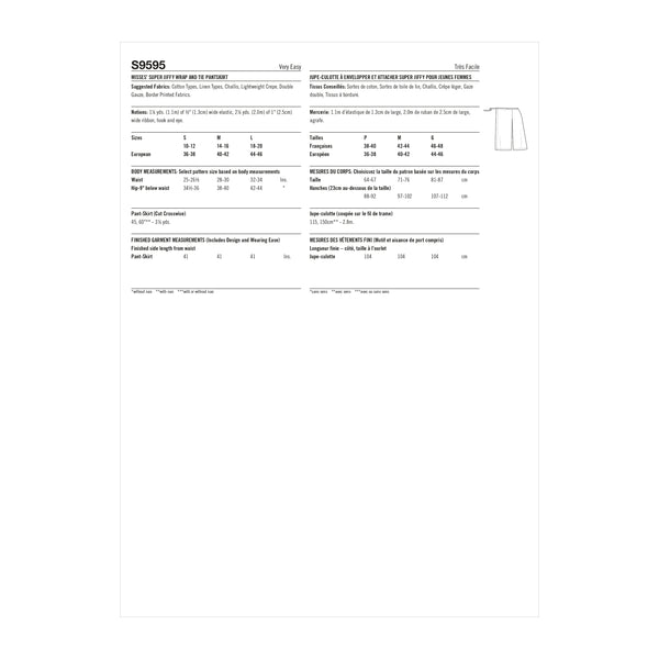 Simplicity - S9595 SUPER JIFFY CACHE-CUR POUR FEMMES