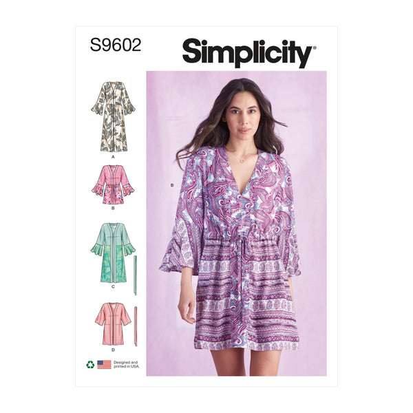 Simplicity S9602 Misses' Caftans and Wraps