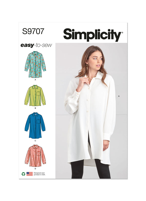 Simplicity S9707 Misses' Shirts