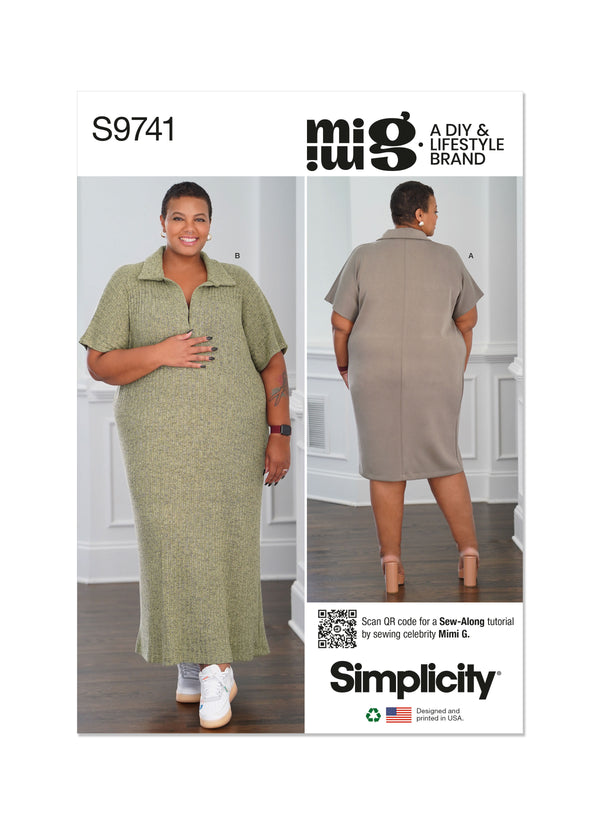 Simplicity S9741 Robe Tricotée pour Femmes en Deux Longueurs