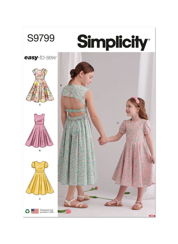 Simplicity S9799 Children's and Girls' Dresses
