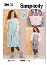 SIMPLICITY - S9805 Misses' Pinafore Aprons and Tote in One Size by Elaine Heigl Designs