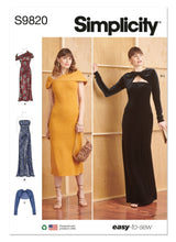 SIMPLICITY - S9820 Misses' Knit Dresses and Shrug