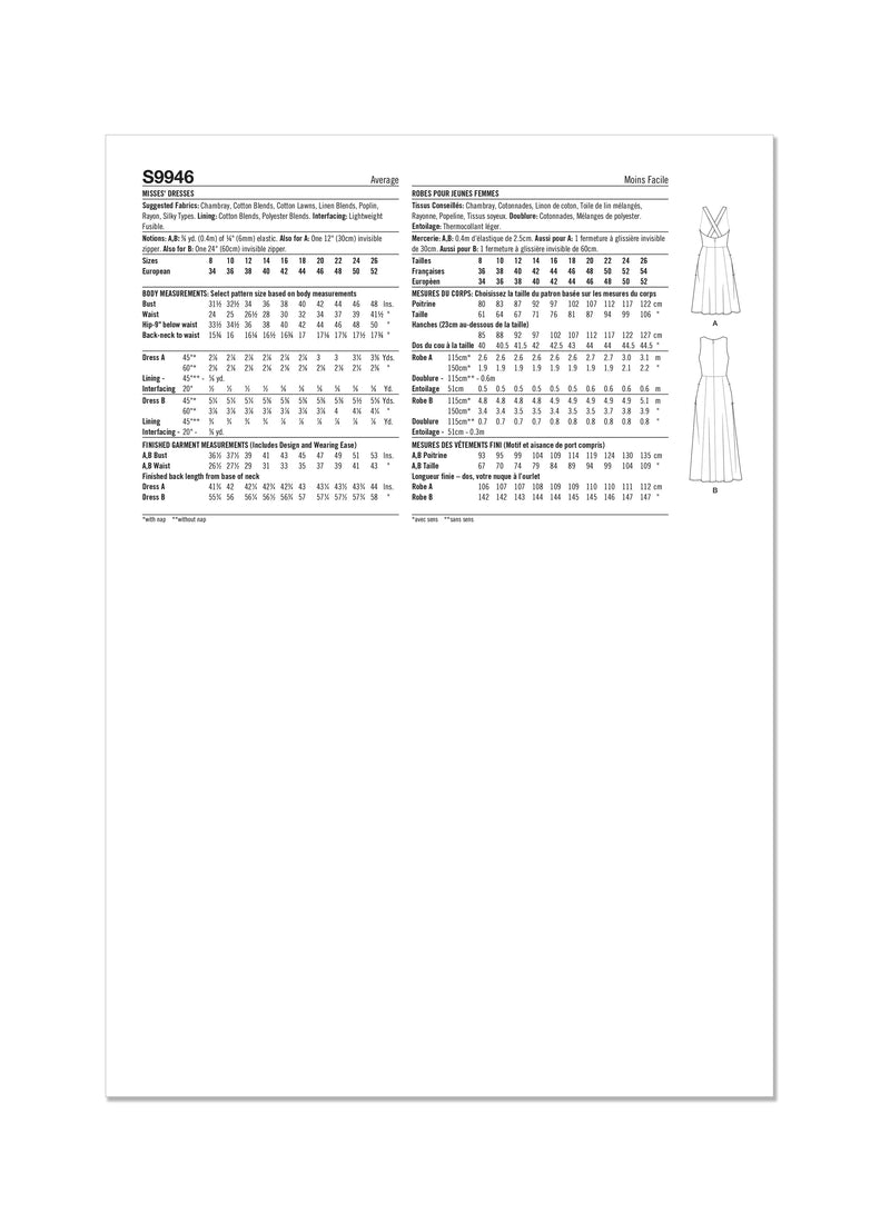 Simplicity - S9946 MISSES' DRESSES