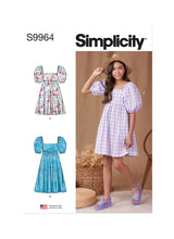 Simplicity - S9964 GIRLS' DRESS With Back Bodice and Length Variations