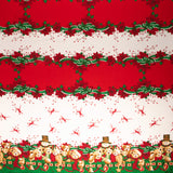 Printed Christmas Tabling Fabric - 002 - White