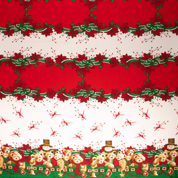 Printed Christmas Tabling Fabric - 002 - White