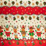 Tissu pour Nappe de Noël imprimée - 004 - Rouge