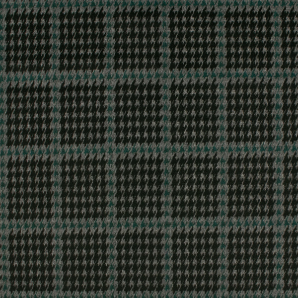 Tissu à Carreaux Extensible pour Costume - YORK - 001 - Noir et Vert