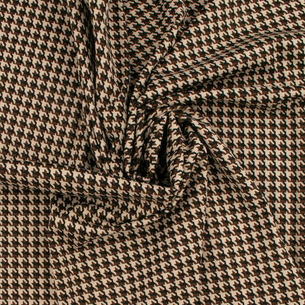 Stretch Plaid Suiting - YORK - 004 - Brown