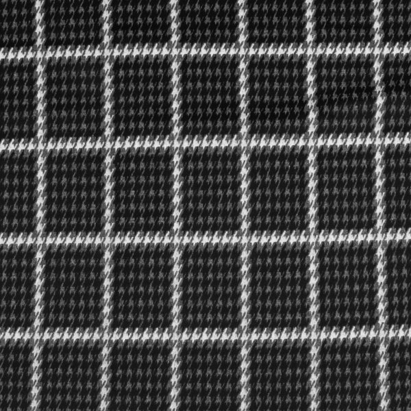 Tissu à Carreaux Extensible pour Costume - YORK - 006 - Noir et Gris