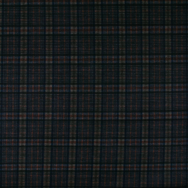 Stretch Plaid Suiting - YORK - 012 - Brown